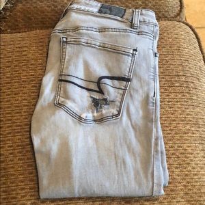 Gray American Eagle Jeans Size 2